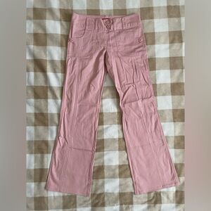 Vintage Y2K Zinc size 5 Light Pink Flare Pants with cute buttons on pockets